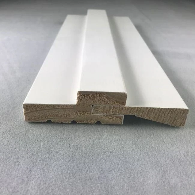 Superb White Gesso Coated Wood Door Frames For Doors
